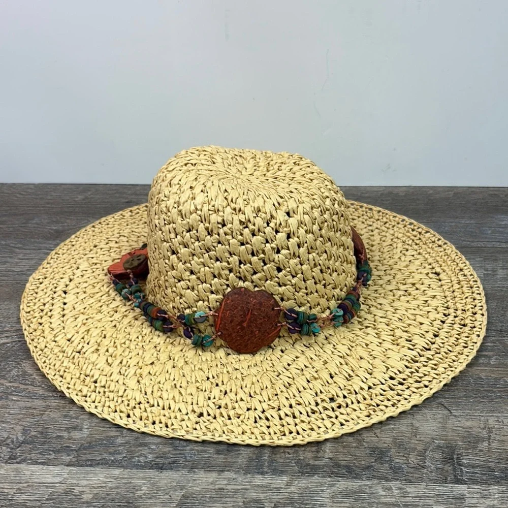 Lucky Brand Cowboy Hat With Turquoise Beads